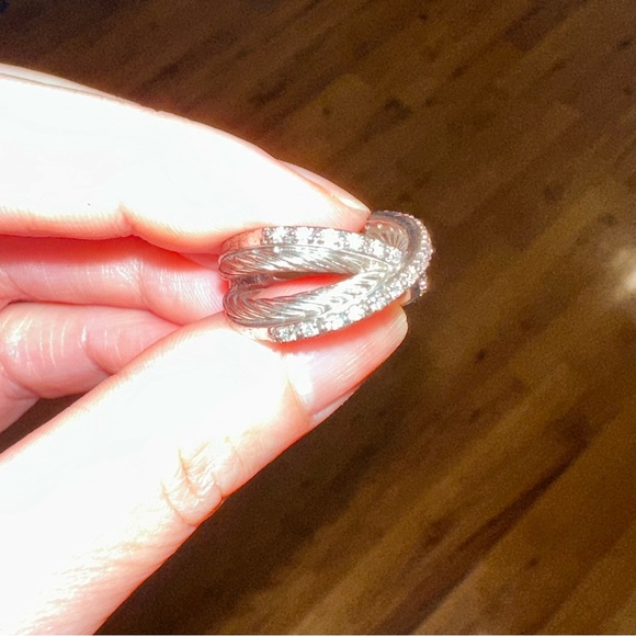 💎David Yurman💎 Diamond Cable Crossover ring size 6 - Picture 9 of 10